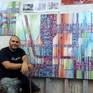 Artist Eduardo Verdecia in his studio - 2017