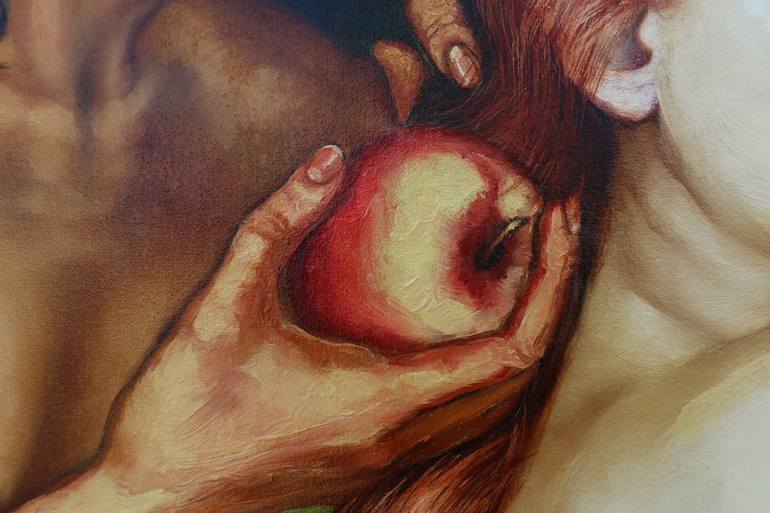 Original Figurative Nude Painting by Yunia Lores