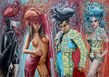 Original Figurative Nude Paintings by Yunia Lores