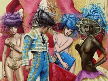 Original Figurative Fashion Paintings by Yunia Lores