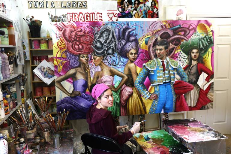 Original Figurative Pop Culture/Celebrity Painting by Yunia Lores