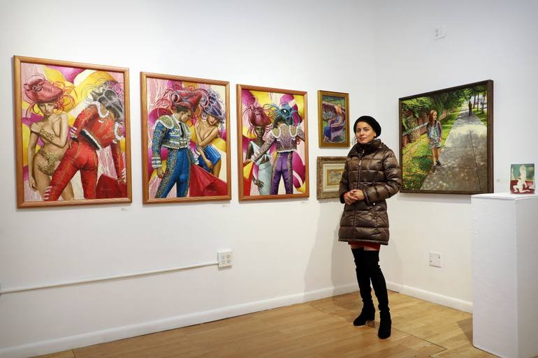Original Figurative Fashion Painting by Yunia Lores