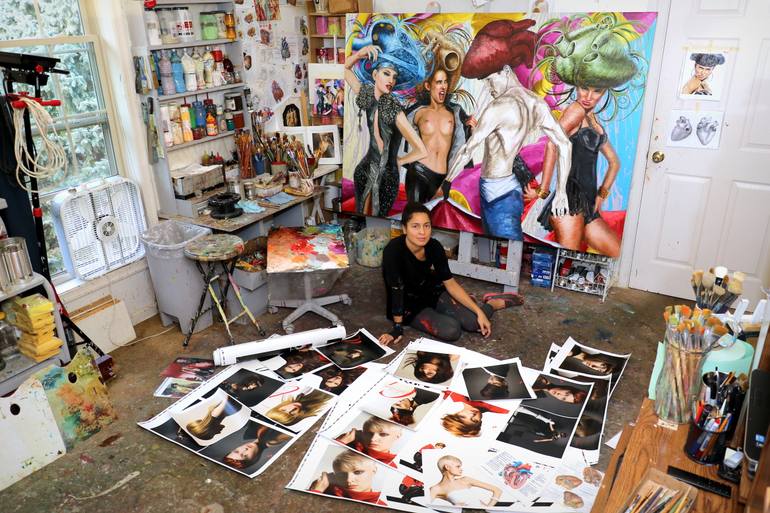 Original Figurative Pop Culture/Celebrity Painting by Yunia Lores