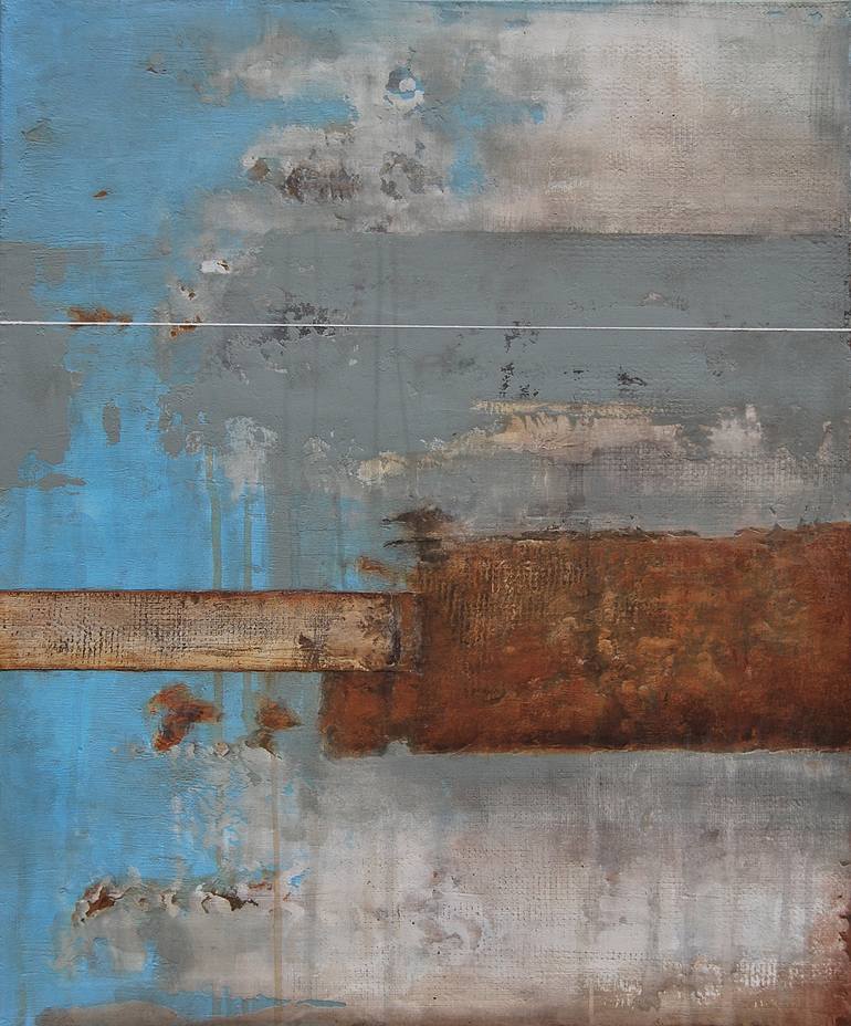 Thin white line Painting by Mindaugas Juodis Saatchi Art