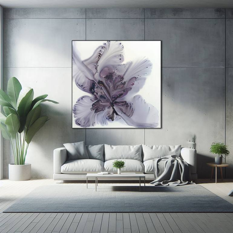 Original Abstract Botanic Painting by Muriel Napoli
