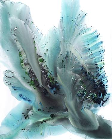 Original Abstract Floral Painting by Muriel Napoli