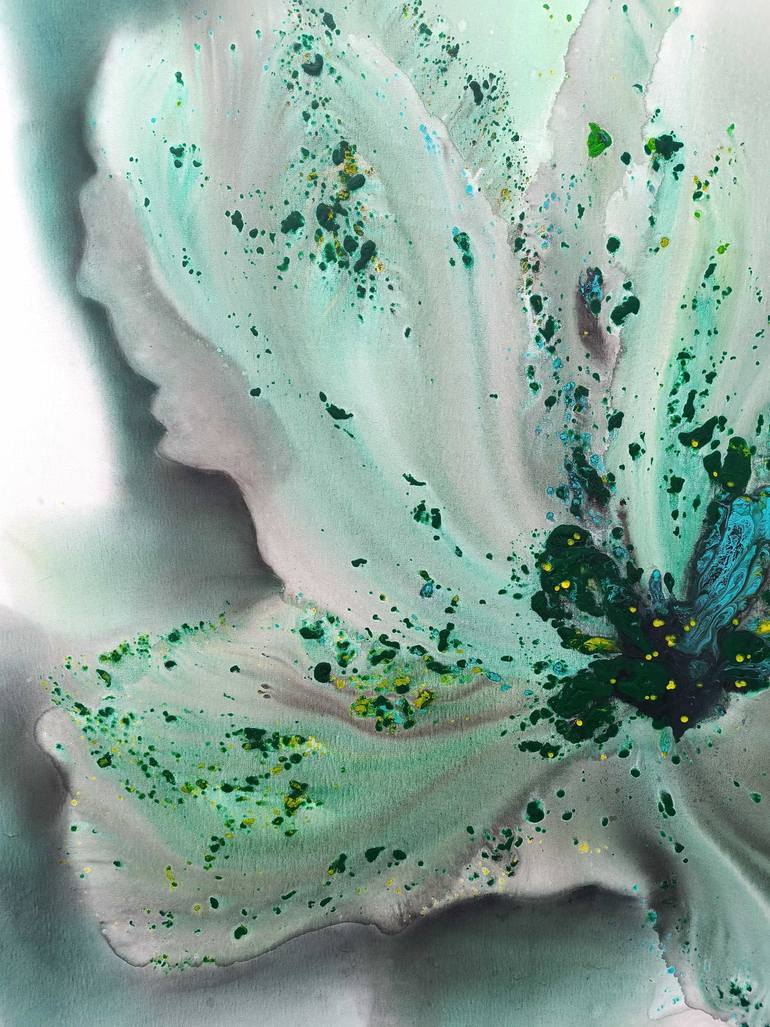 Original Abstract Floral Painting by Muriel Napoli