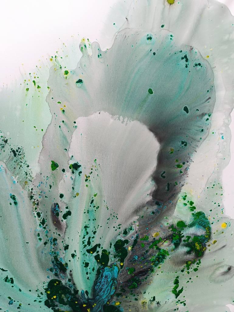 Original Abstract Floral Painting by Muriel Napoli