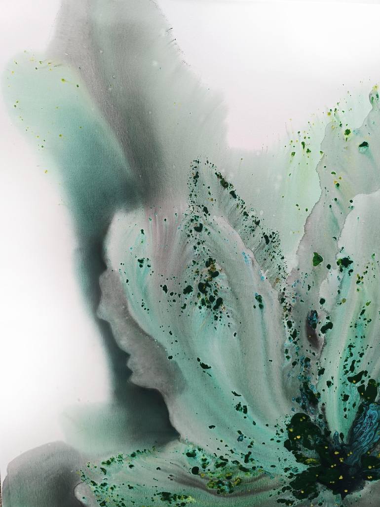 Original Abstract Floral Painting by Muriel Napoli