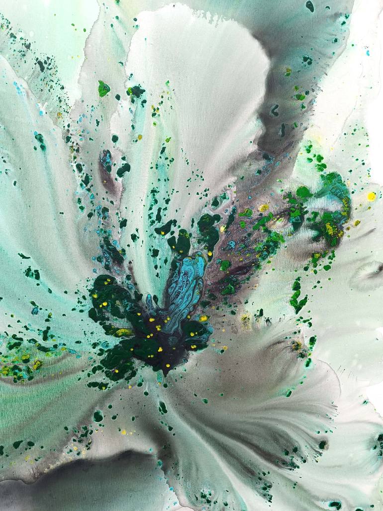 Original Abstract Floral Painting by Muriel Napoli