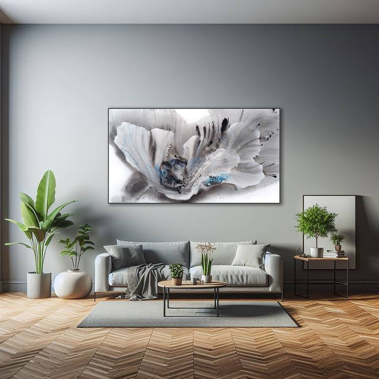 Original Abstract Botanic Painting by Muriel Napoli