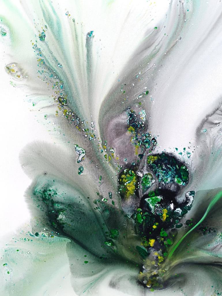 Original Abstract Botanic Painting by Muriel Napoli