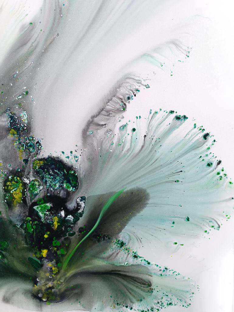 Original Abstract Botanic Painting by Muriel Napoli