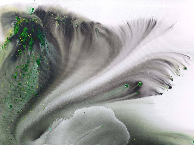 Original Abstract Botanic Painting by Muriel Napoli