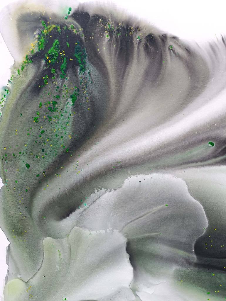 Original Abstract Botanic Painting by Muriel Napoli