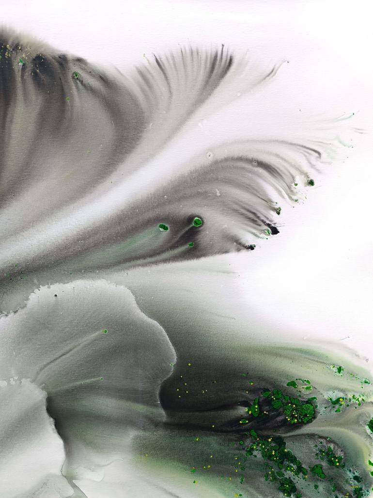 Original Abstract Botanic Painting by Muriel Napoli