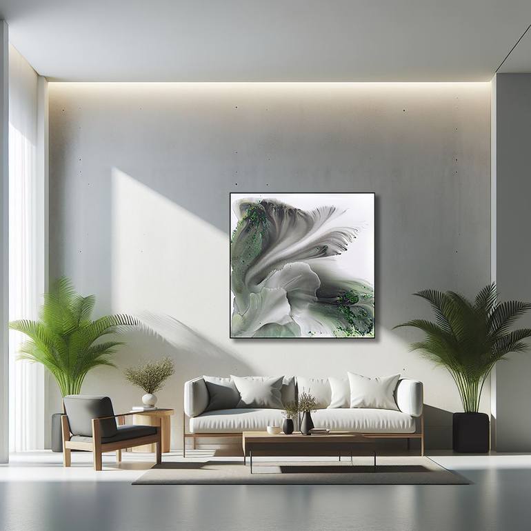 Original Abstract Botanic Painting by Muriel Napoli