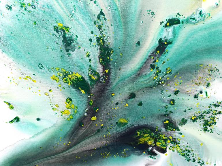 Original Abstract Botanic Painting by Muriel Napoli