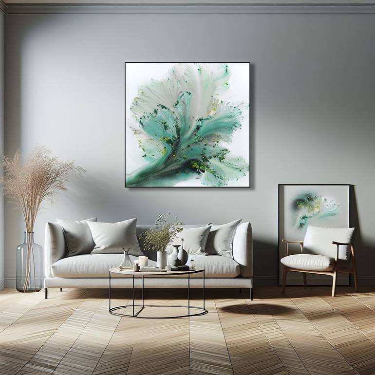 Original Abstract Botanic Painting by Muriel Napoli