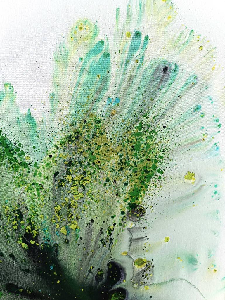 Original Abstract Expressionism Botanic Painting by Muriel Napoli