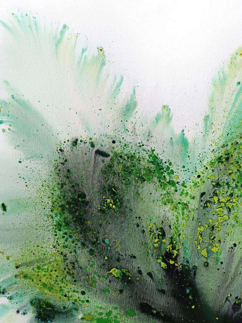 Original Abstract Expressionism Botanic Painting by Muriel Napoli