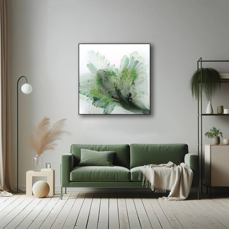 Original Abstract Expressionism Botanic Painting by Muriel Napoli