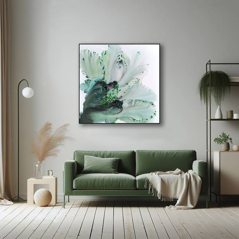 Original Abstract Botanic Painting by Muriel Napoli