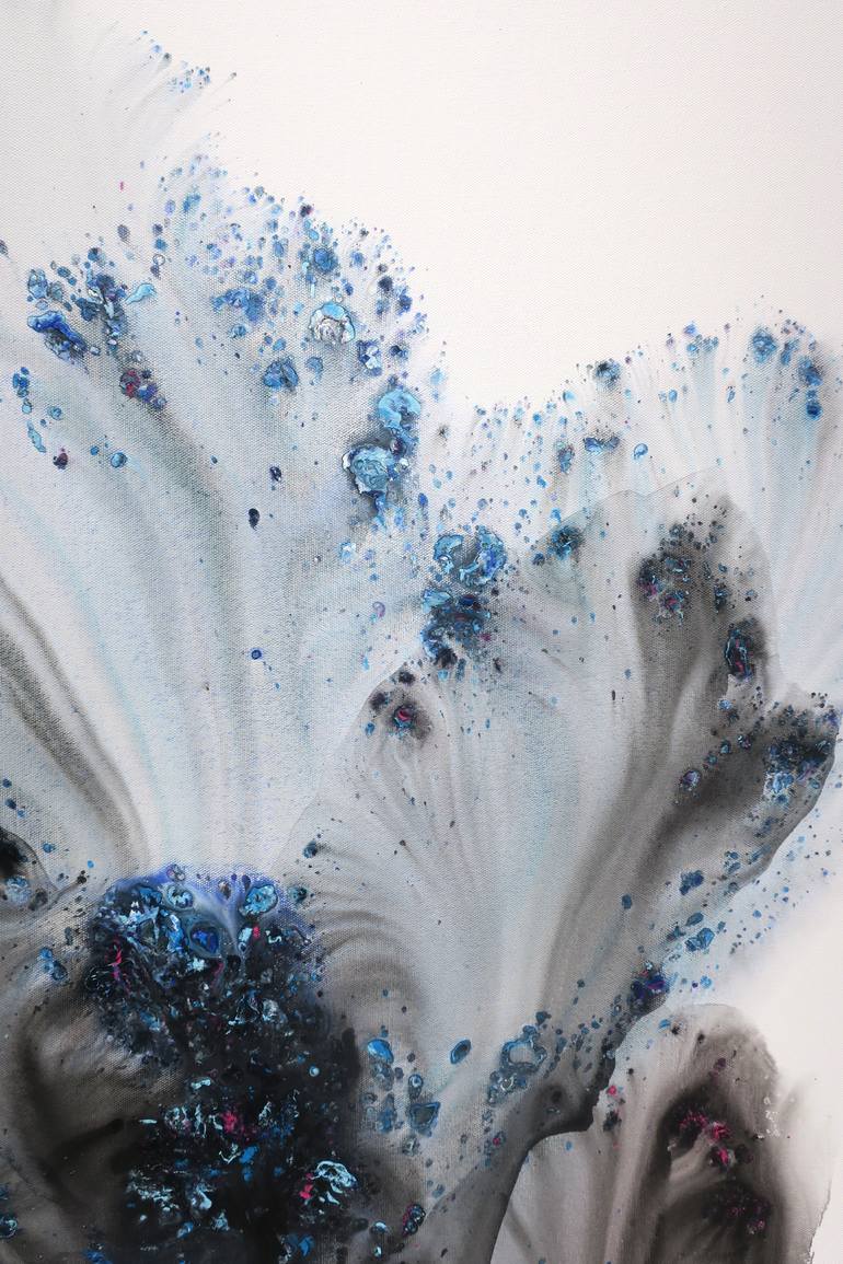 Original Abstract Floral Painting by Muriel Napoli