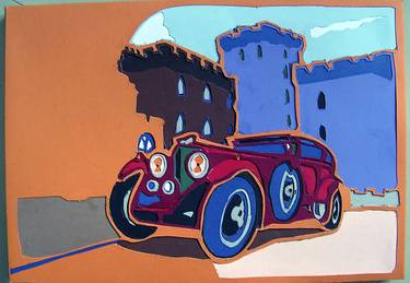 Original Figurative Automobile Collage by Brent-Yves Debecker