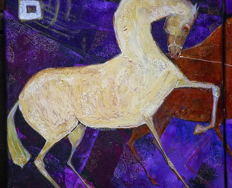 Original Art Deco Animal Painting by Fefa Koroleva