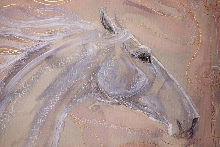 Original Fine Art Horse Painting by Fefa Koroleva