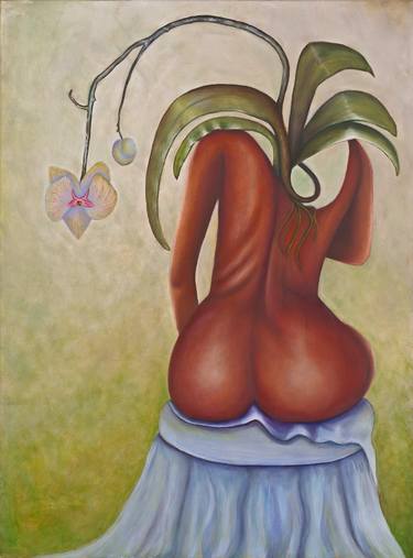 Original Surrealism Women Painting by Eustorgia Sol Navarrete