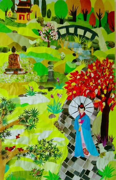 Original Garden Collage by Vijaya Koteeswaran