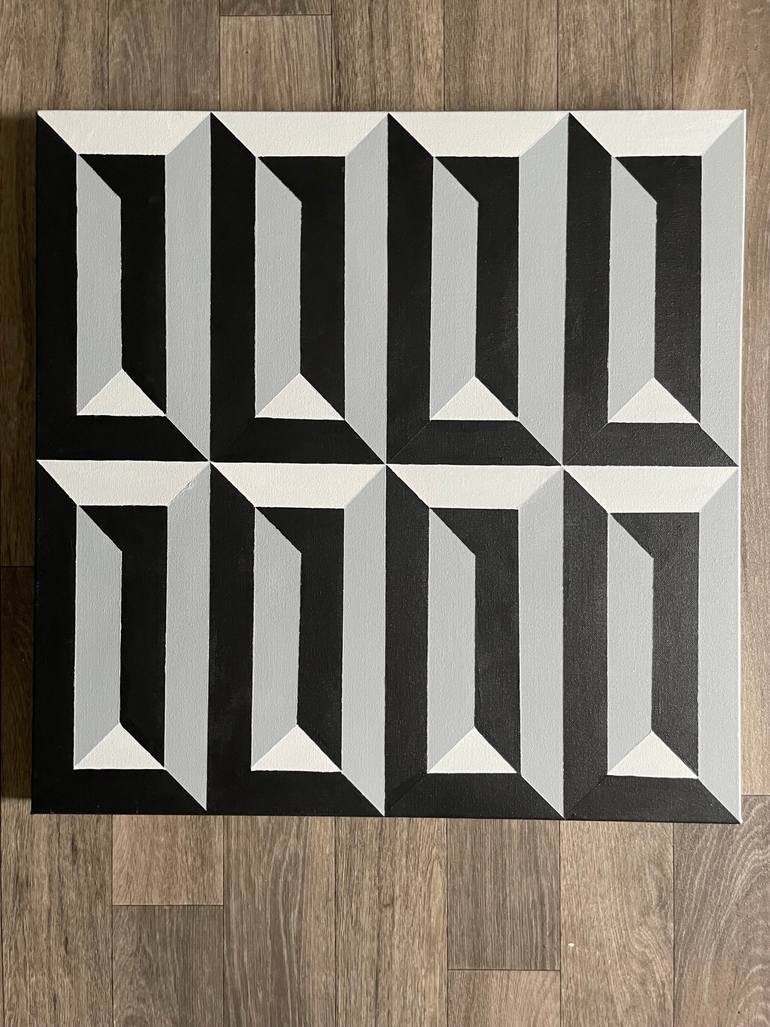 Original Geometric Abstract Painting by Dominic Joyce