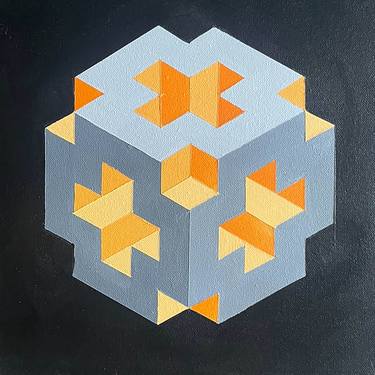 Original Geometric Abstract Paintings by Dominic Joyce