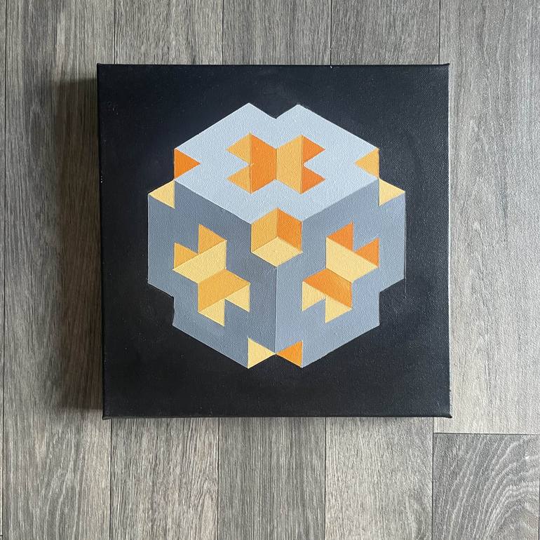 Original Geometric Abstract Painting by Dominic Joyce