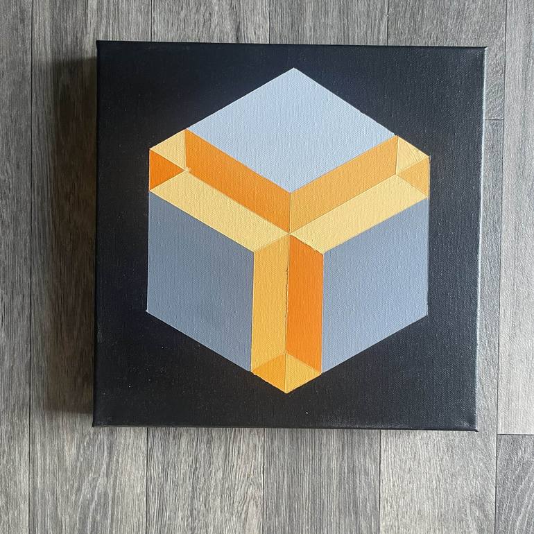 Original Abstract Geometric Painting by Dominic Joyce