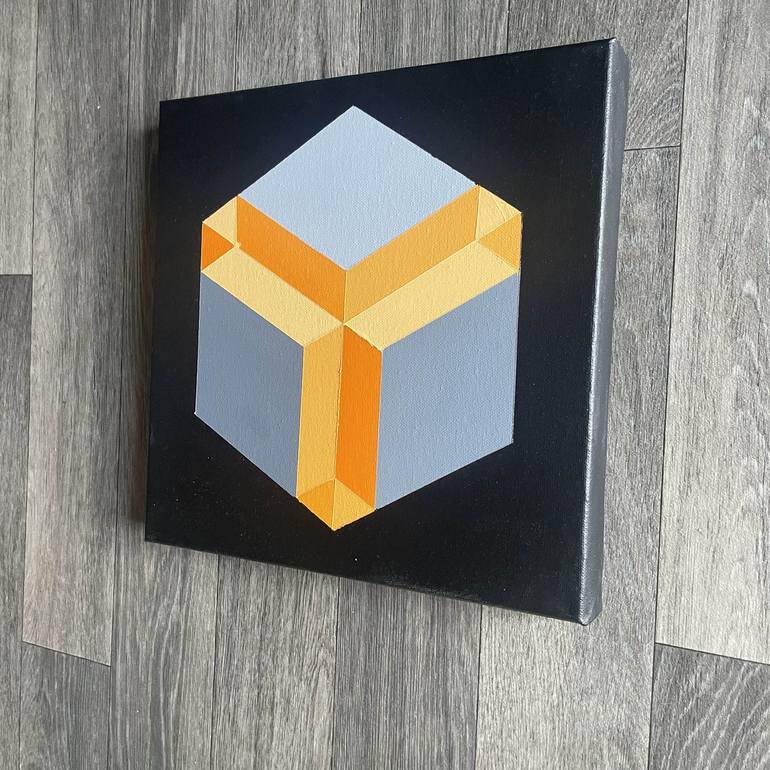 Original Abstract Geometric Painting by Dominic Joyce