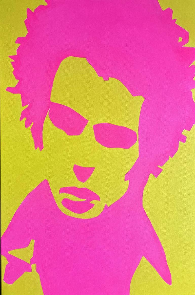 Sid Vicious Sex Pistols Framed Pop Art Canvas Painting by Dominic