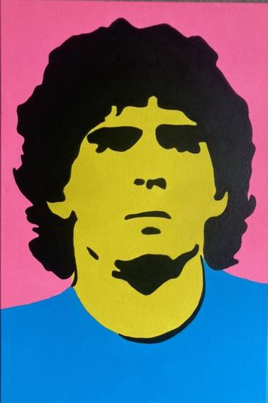 Diego Maradonna Original Framed Pop Art Canvas thumb