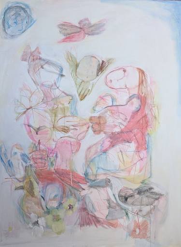 Original Abstract Expressionism Abstract Painting by Pina Loves
