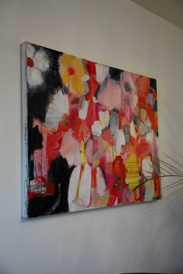 Original Abstract Floral Painting by pina loves