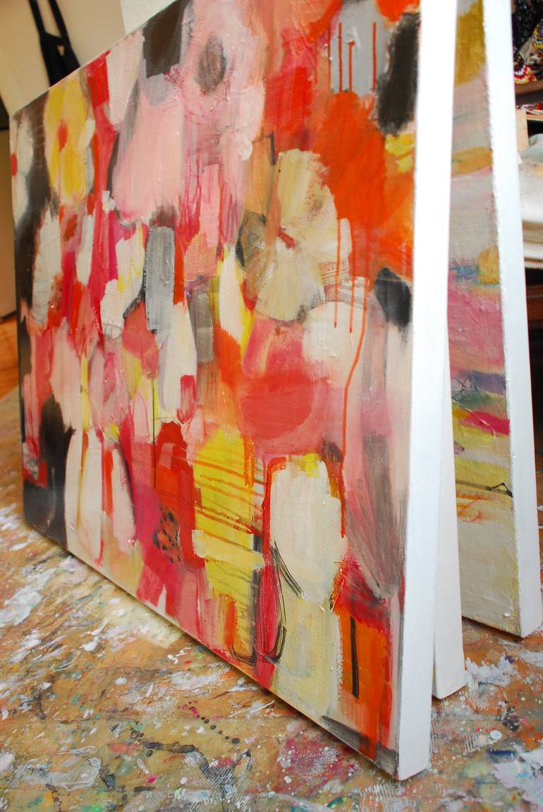 Original Abstract Floral Painting by Pina Loves