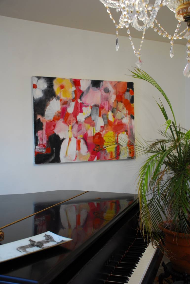 Original Abstract Floral Painting by pina loves