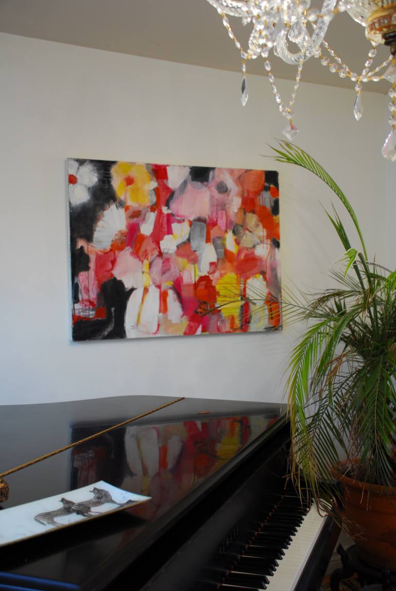 Original Abstract Floral Painting by Pina Loves