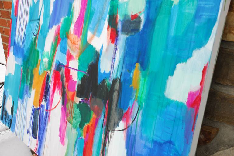 Original Abstract Expressionism Abstract Painting by Pina Loves