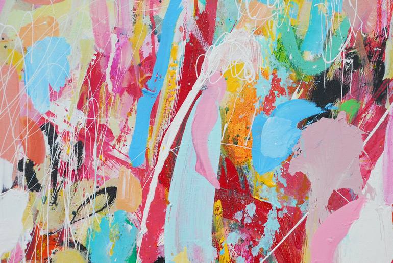 Original Abstract Expressionism Abstract Painting by Pina Loves