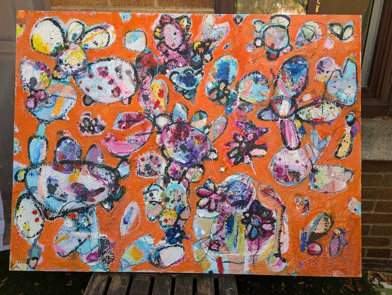 Original Abstract Expressionism Abstract Painting by pina loves