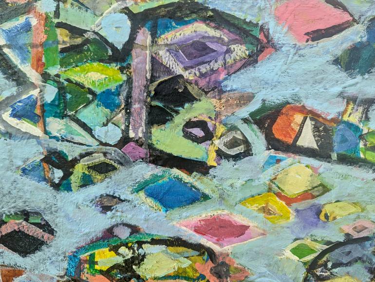 Original Abstract Expressionism Abstract Painting by Pina Loves