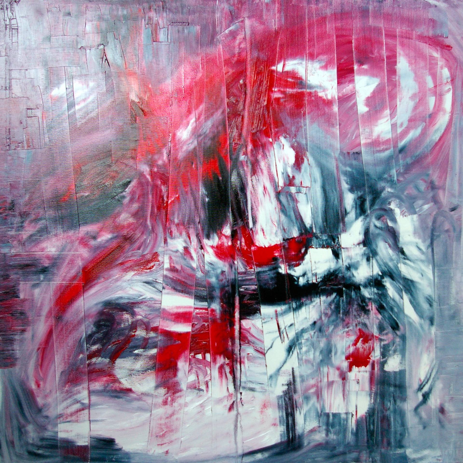 emotions of anger - broken mirror Painting by Helen Kholin